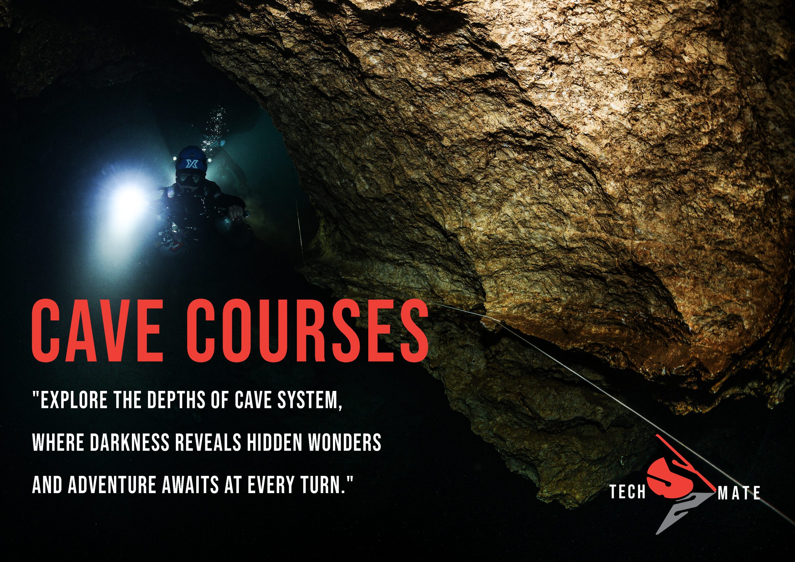 TechMate Cave Program, overhead cave training track